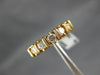 ESTATE .75CT DIAMOND 14KT YELLOW GOLD 3D CHANNEL 5 STONE ANNIVERSARY RING #1694