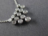 ESTATE .26CT DIAMOND 14KT WHITE GOLD 3D BEZEL CROWN FLEXIBLE CHANDELIER NECKLACE