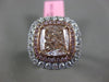 EXTRA LARGE 6.54CT WHITE & PINK DIAMOND 18K WHITE & ROSE GOLD 3D ENGAGEMENT RING