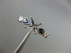 ESTATE .96CT DIAMOND & AAA SAPPHIRE 14K WHITE GOLD 3D SEMI MOUNT ENGAGEMENT RING