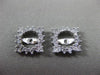 ESTATE .55CT ROUND DIAMOND 14KT WHITE GOLD CLASSIC 3D SQUARE JACKET EARRINGS
