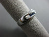 ESTATE 1.61CT DIAMOND & SAPPHIRE 14KT WHITE GOLD CRISS CROSS SEMI ETERNITY RING