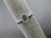 ESTATE .20CT ROUND & BAGUETTE DIAMOND 14KT WHITE GOLD 3D OVAL PROMISE LOVE RING