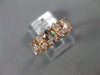 ESTATE .96CT ROUND DIAMOND & AAA OVAL MORGANITE 14KT ROSE GOLD ANNIVERSARY RING
