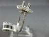 ESTATE LARGE .71CT DIAMOND 14KT WHITE GOLD OVAL HALO SEMI MOUNT ENGAGEMENT RING
