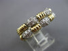 ESTATE WIDE .90CT DIAMOND 14KT TWO TONE GOLD 3D FLEXIBLE WOVEN ANNIVERSARY RING