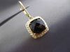 ESTATE LARGE 4.36CTW DIAMOND & AAA SMOKY TOPAZ 14K YELLOW GOLD HANGING EARRINGS