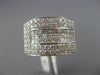 ESTATE LARGE 2.02CT ROUND & PRINCESS DIAMOND 18KT WHITE GOLD 3D ANNIVERSARY RING