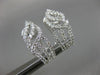 ESTATE LARGE 1.15CT DIAMOND 14K WHITE GOLD 3D MULTI ROW CLIP ON EARRINGS #26312