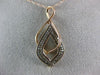 ESTATE .33CT CHOCOLATE FANCY DIAMOND 14KT ROSE GOLD 3D CLASSIC TEAR DROP PENDANT