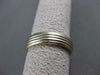 ESTATE 14KT WHITE & YELLOW GOLD MULTI ROW CLASSIC WEDDING BAND RING 5mm #23186