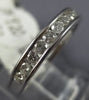 ESTATE .50CT DIAMOND 14K WHITE GOLD 3D SEMI ETERNITY CHANNEL ANNIVERSARY RING