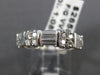 ANTIQUE 1.08CT DIAMOND 14K WHITE GOLD 3D TWO ROW  FLOWER ANNIVERSARY RING #5631