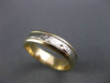 ESTATE WIDE 14KT TRI COLOR GOLD DIAMOND CUT WEDDING ANNIVERSARY RING 5mm #13606