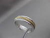 ESTATE 14KT WHITE & YELLOW GOLD HANDCRAFTED ROPE WEDDING BAND RING 5mm #23225