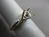 ESTATE .17CT DIAMOND 14K 2 TONE GOLD INFINITY 4 PRONG SEMI MOUNT ENGAGEMENT RING