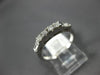 ESTATE .45CT ROUND & BAGUETTE DIAMOND 14KT WHITE GOLD 3D ANNIVERSARY RING #4721