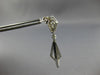 ESTATE .90CT DIAMOND 14KT WHITE GOLD 3D TEAR DROP CHANDELIER HANGING EARRINGS