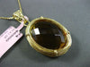 ESTATE LARGE 20.0CT AAA CITRINE 14KT YELLOW GOLD WOVEN FILIGREE FLOATING PENDANT