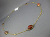10.34CT DIAMOND & FIRE OPAL 14KT YELLOW GOLD ROUND & OVAL BY THE YARD NECKLACE