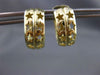 ESTATE WIDE 14KT YELLOW GOLD 3D MULTI STAR HUGGIE EARRINGS 7mm X 17mm #24526