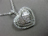 .97CT ROUND & PRINCESS DIAMOND 18KT WHITE GOLD 3D DOUBLE HALO HEART LOVE PENDANT