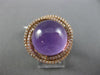 LARGE 16.80CT DIAMOND & KABOCHON AMETHYST 14KT ROSE GOLD MULTI ROW CIRCULAR RING