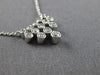 ESTATE .26CT DIAMOND 14KT WHITE GOLD 3D BEZEL CROWN FLEXIBLE CHANDELIER NECKLACE