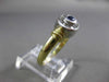 ESTATE .20CT DIAMOND & AAA SAPPHIRE 14KT TWO TONE GOLD 3D HALO BEZEL RING #26337