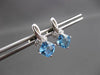 ESTATE LARGE 2.03CT DIAMOND & BLUE TOPAZ 14KT WHITE GOLD LUCIDA HANGING EARRINGS