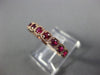 ESTATE .57CT AAA RUBY 14KT ROSE GOLD MILGRAIN 9 STONE WEDDING ANNIVERSARY RING
