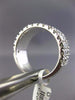 ESTATE WIDE 2.31CT DIAMOND 14KT WHITE GOLD 3 ROW SEMI ETERNITY ANNIVERSARY RING