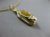 ESTATE 14KT YELLOW GOLD 3D BABY GIRL BOW SHOE CHARM FLOATING PENDANT #25220