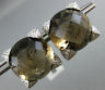 ESTATE EXTRA LARGE 11.78CT DIAMOND & AAA SMOKEY TOPAZ 18K WHITE GOLD 3D EARRINGS