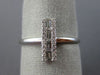 ESTATE .21CT ROUND & BAGUETTE DIAMOND 14KT WHITE GOLD RECTANGULAR FLAT FUN RING