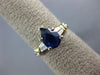 ESTATE 2.16CT DIAMOND & AAA SAPPHIRE 14K YELLOW GOLD 3D ENGAGEMENT RING #25404