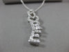 ESTATE LARGE .70CT DIAMOND 14K WHITE GOLD FLOATING 'LOVE' 'AMORE' PENDANT #17866