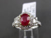 ANTIQUE 1.79CT DIAMOND & AAA RUBY 18KT TWO TONE GOLD 3D FILIGREE ENGAGEMENT RING