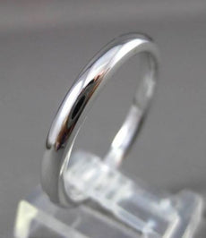 ESTATE 14KT WHITE GOLD CLASSIC SHINY COMFORT FIT WEDDING BAND RING 2.5mm #23408