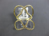 ESTATE WIDE .29CT DIAMOND 18K YELLOW GOLD CLASSIC STAR FLOWER INFINITY LOVE RING