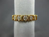 ESTATE .75CT DIAMOND 14KT YELLOW GOLD 3D CHANNEL 5 STONE ANNIVERSARY RING #1694