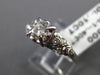 ANTIQUE .50CT OLD MINE DIAMOND 14KT WHITE GOLD FISHTAIL ENGAGEMENT RING #23339