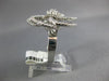 ESTATE EXTRA LARGE 1.34CT DIAMOND 14KT WHITE GOLD 3D FLOWER INFINITY LOVE RING