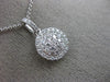 ESTATE .40CT DIAMOND 14KT WHITE GOLD 3D ROUND CLUSTER FILIGREE FLOATING PENDANT