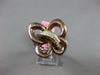 ESTATE LARGE .26CT DIAMOND 14KT BROWN & YELLOW GOLD 3D BUTTERFLY FUN RING
