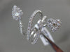 ESTATE EXTRA LARGE 1.49CT DIAMOND 18K WHITE GOLD MULTI ROW HEART PEAR SHAPE RING