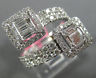 ESTATE LARGE 1.20CT DIAMOND 18KT WHITE GOLD 3D CLUSTER CRISS CROSS LOVE RING