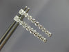 ESTATE 1.0CT DIAMOND 14KT WHITE GOLD 3D ROUND OVAL DOUBLE SIDED HOOP EARRINGS