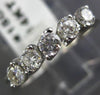 ESTATE .74CT DIAMOND 14KT WHITE GOLD 3D 5 STONE WEDDING ANNIVERSARY RING #15083