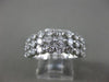 ESTATE WIDE 1.95CT DIAMOND 14KT WHITE GOLD 3 ROW SEMI ETERNITY ANNIVERSARY RING